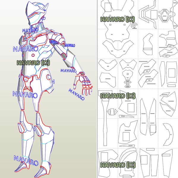Load image into Gallery viewer, genji foam template