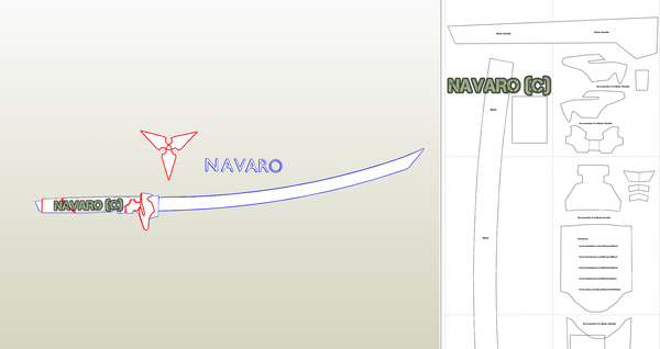 Load image into Gallery viewer, genji sword pattern