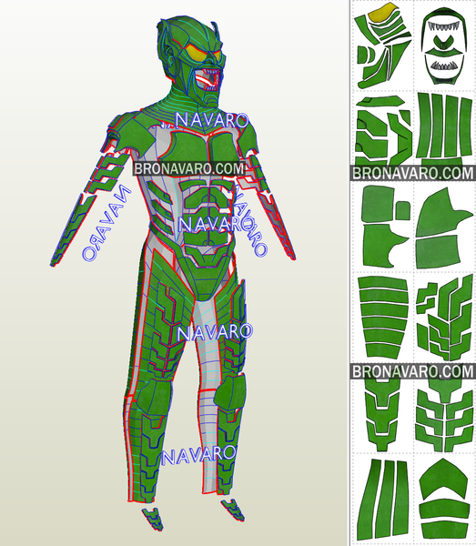 Load image into Gallery viewer, Green Goblin Cosplay Armor Template