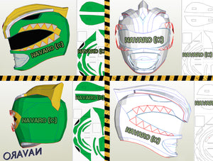 green ranger eva  foam helmet