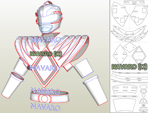 Load image into Gallery viewer, green ranger pepakura