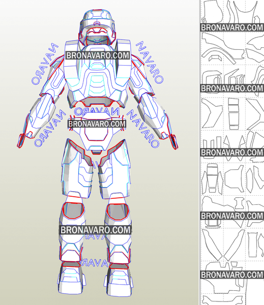 Load image into Gallery viewer, Halo Armor Cosplay Foam Pepakura File Templates