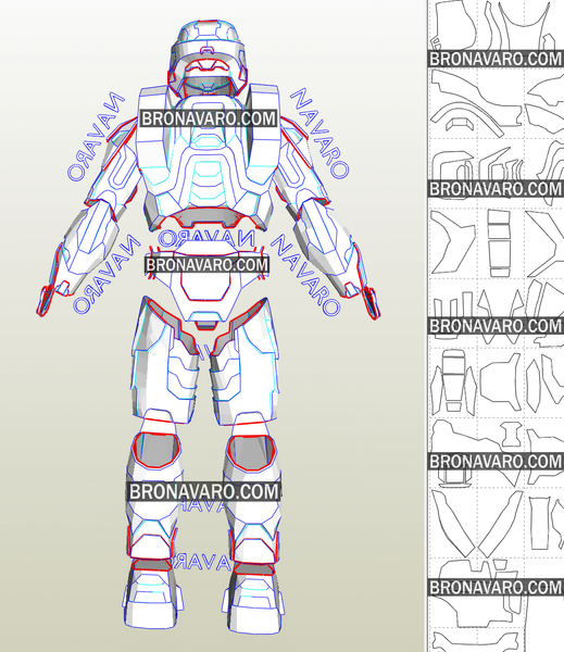 Load image into Gallery viewer, Halo Armor Cosplay Foam Pepakura File Templates 
