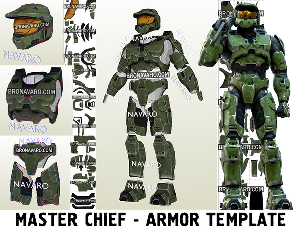 Load image into Gallery viewer, Halo Master Chief Armor Template
