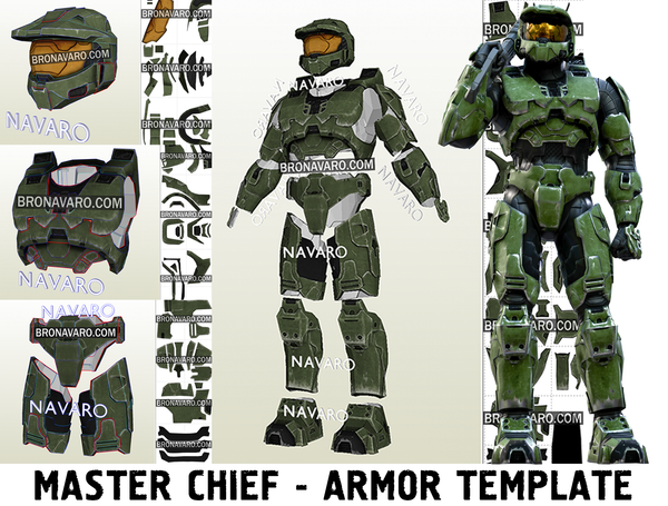Load image into Gallery viewer, Halo Master Chief Armor Template
