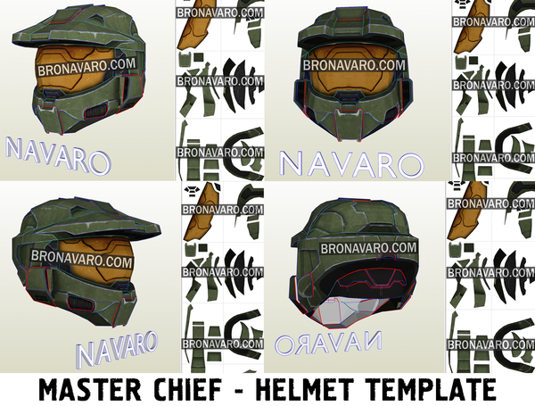 Load image into Gallery viewer, Halo Master Chief helmet pepakura