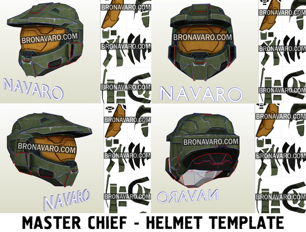 Load image into Gallery viewer, Halo Master Chief helmet pepakura
