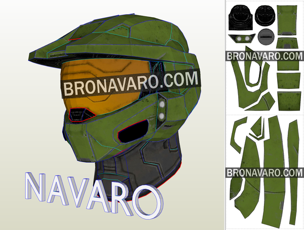 Load image into Gallery viewer, Halo Helmet Printable Template
