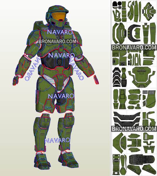 Load image into Gallery viewer, Halo Infinite Armor Eva Foam Templates