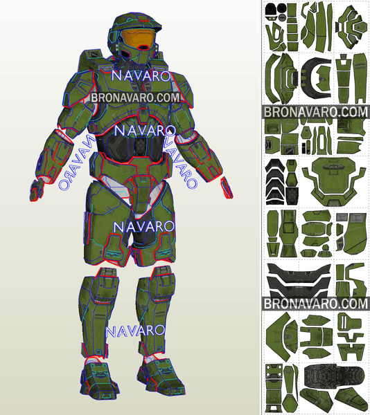 Load image into Gallery viewer, Halo Infinite Armor Eva Foam Templates