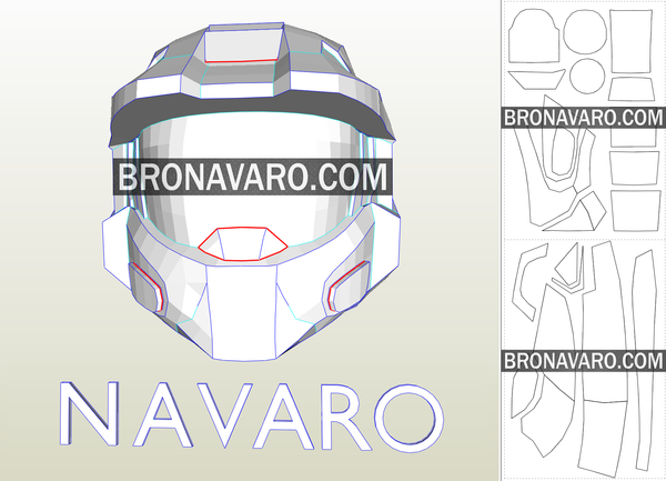 Load image into Gallery viewer, Halo Infinite Helmet Template