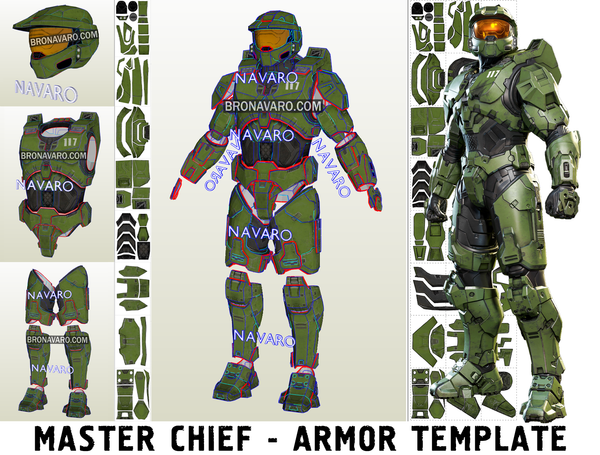 Load image into Gallery viewer, Halo Infinite Master Chief Armor Template