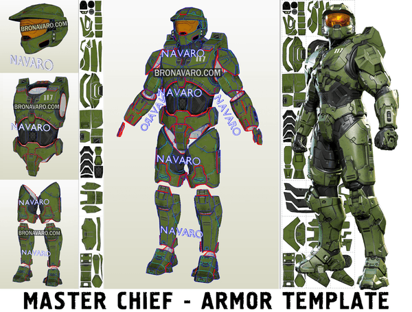 Load image into Gallery viewer, Halo Infinite Master Chief Armor Template