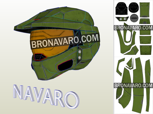 Load image into Gallery viewer, Halo Infinite Master Chief Helmet Template