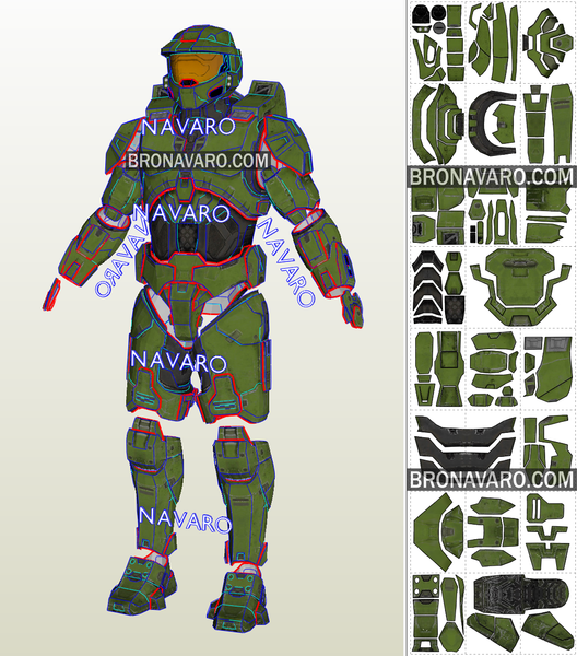 Load image into Gallery viewer, Halo Infinite Master Chief Spartan Armor Cosplay Template