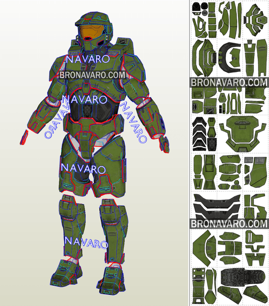 Load image into Gallery viewer, Halo Infinite Master Chief Spartan Armor Cosplay Template