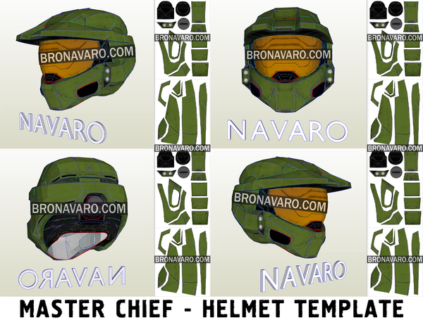 Load image into Gallery viewer, Halo Master Chief Helmet Template
