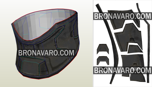 Load image into Gallery viewer, Halo Master Chief Neck Template