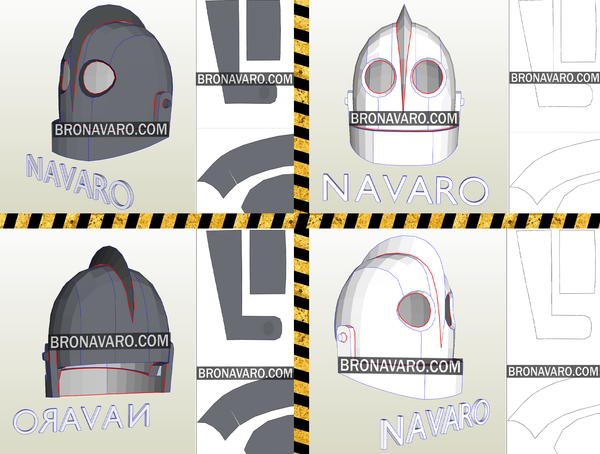 Load image into Gallery viewer, Iron Giant Helmet PDF Template