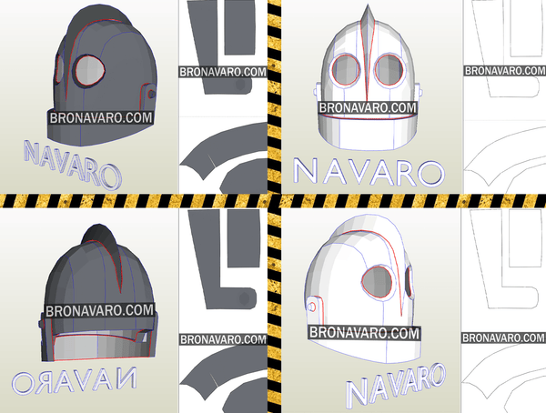Load image into Gallery viewer, Iron Giant Helmet PDF Template