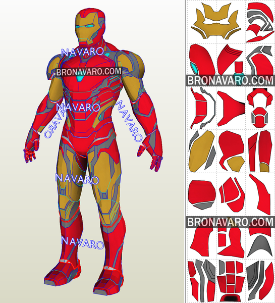 Load image into Gallery viewer, Iron Man Full Armor Eva Foam Templates