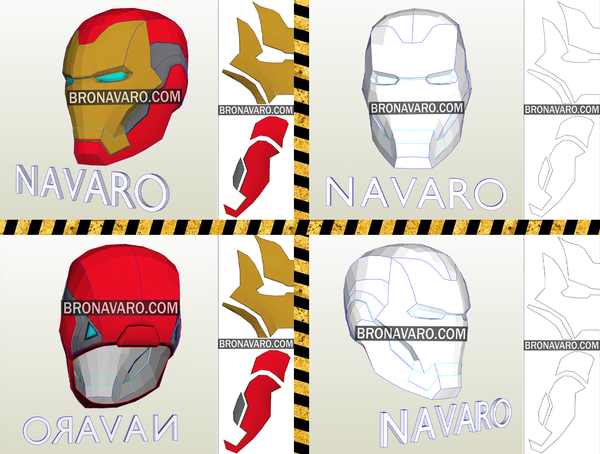 Load image into Gallery viewer, Iron Man Cosplay Helmet Pattern