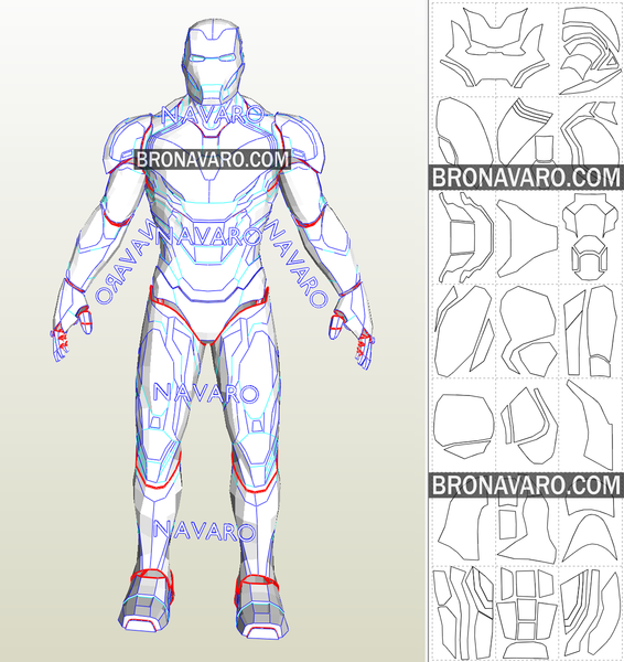 Load image into Gallery viewer, Iron Man Armor Pepakura