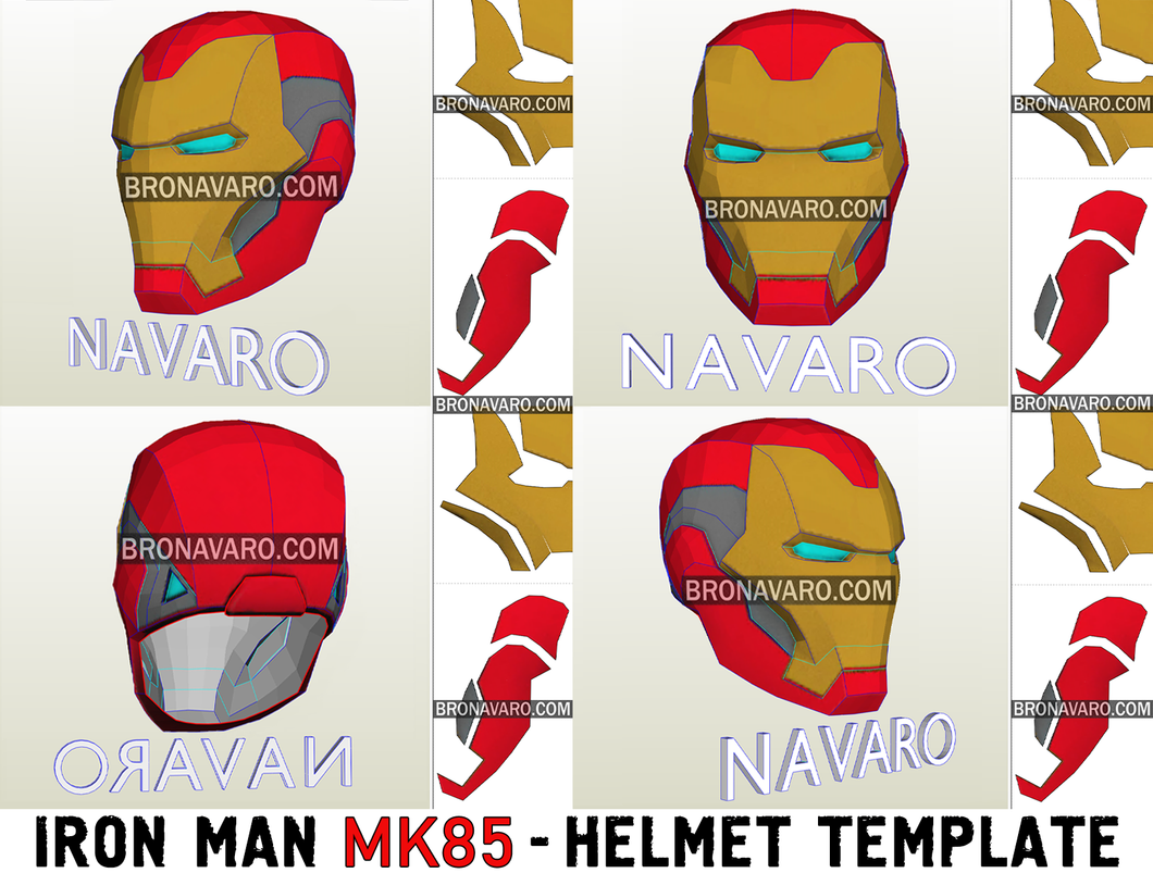 Iron Man Helmet Eva Foam Template