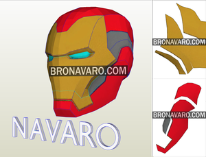 Iron Man Helmet Foam Template