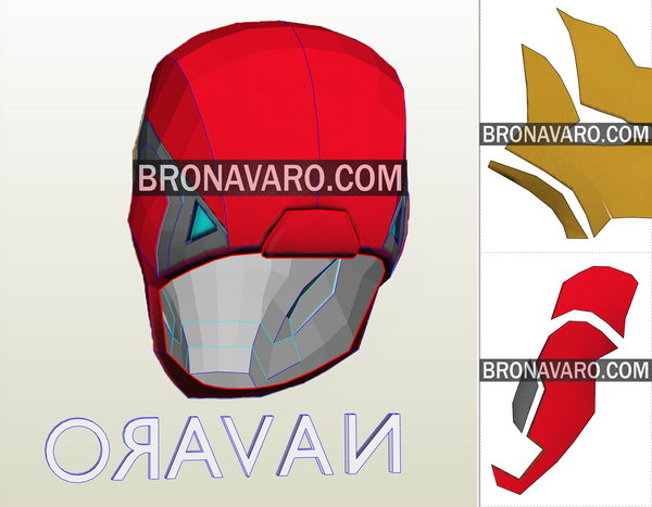 Load image into Gallery viewer, Iron Man Helmet Printable Template