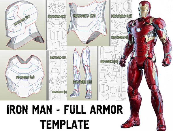 Load image into Gallery viewer, iron man armor template