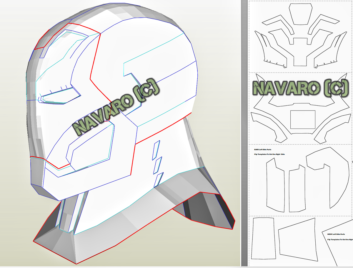 IRON MAN MK 46 (Foam Template) - Iron Man Armor Pepakura – NAVARO iron-man-mk-46-foam-template-iron-man-armor-pepakura-navaro