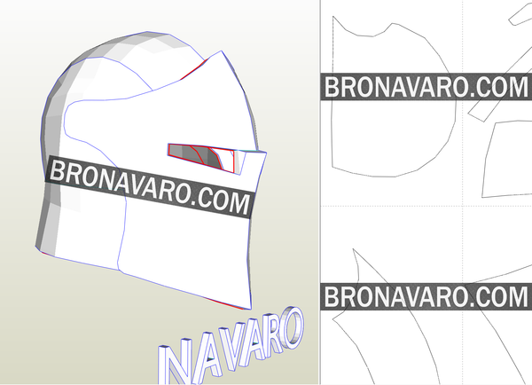 Load image into Gallery viewer, Knight Cosplay Helmet Template