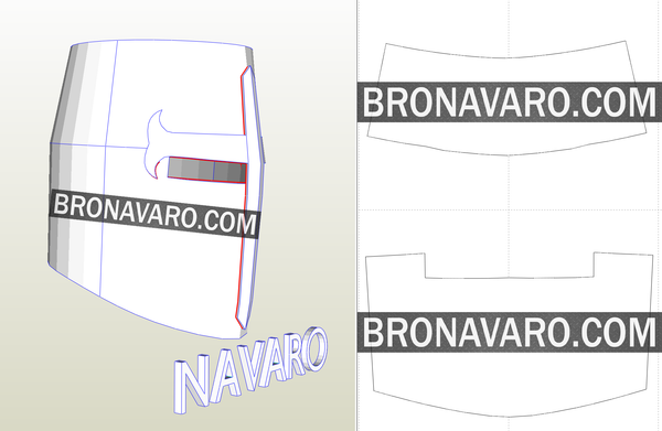 Load image into Gallery viewer, Templar Knight Helmet pepakura