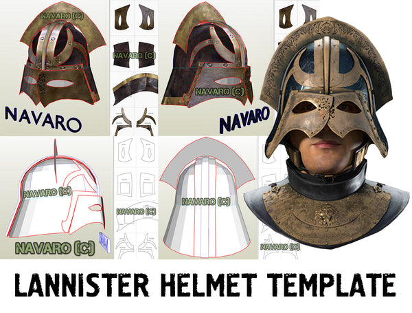 Load image into Gallery viewer, lannister helmet template