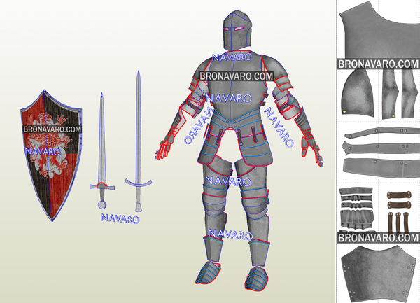 Load image into Gallery viewer, Larp Armor Cosplay Foam Template