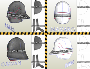 Larp Cosplay Sallet Helmet Template