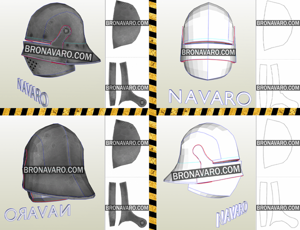 Load image into Gallery viewer, Larp Cosplay Sallet Helmet Template