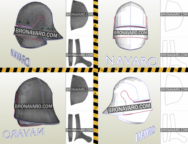 Load image into Gallery viewer, Larp Cosplay Sallet Helmet Template