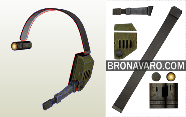 Load image into Gallery viewer, Lieutenant Mira Cosplay Template - Tactical Headphone Cosplay