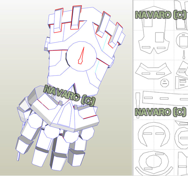 Load image into Gallery viewer, vi gauntlet foam template