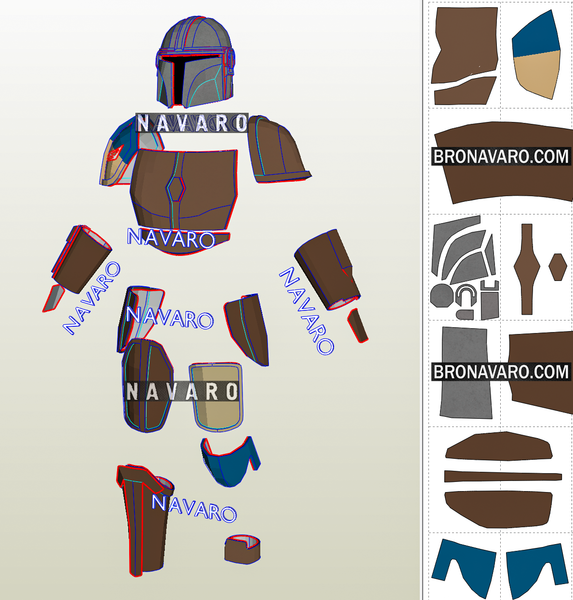 Load image into Gallery viewer, Mandalorian Eva Foam Template