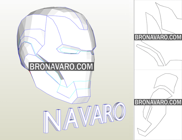 Load image into Gallery viewer, Mark 85 Helmet Pepakura Templates