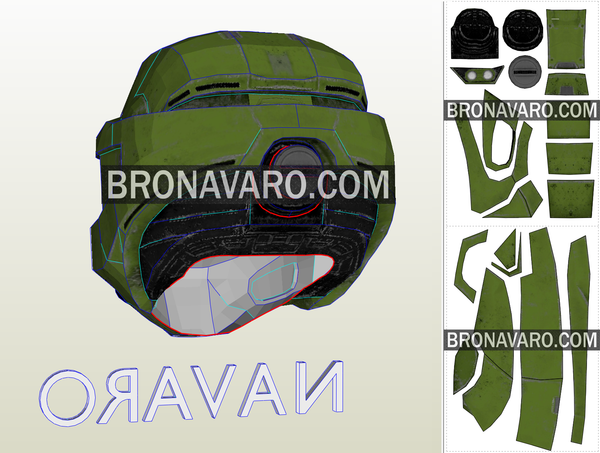 Load image into Gallery viewer, Master Chief Helmet Foam Template