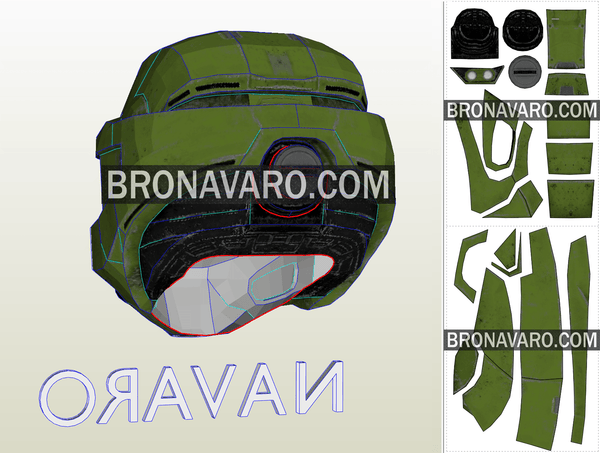Load image into Gallery viewer, Master Chief Helmet Foam Template