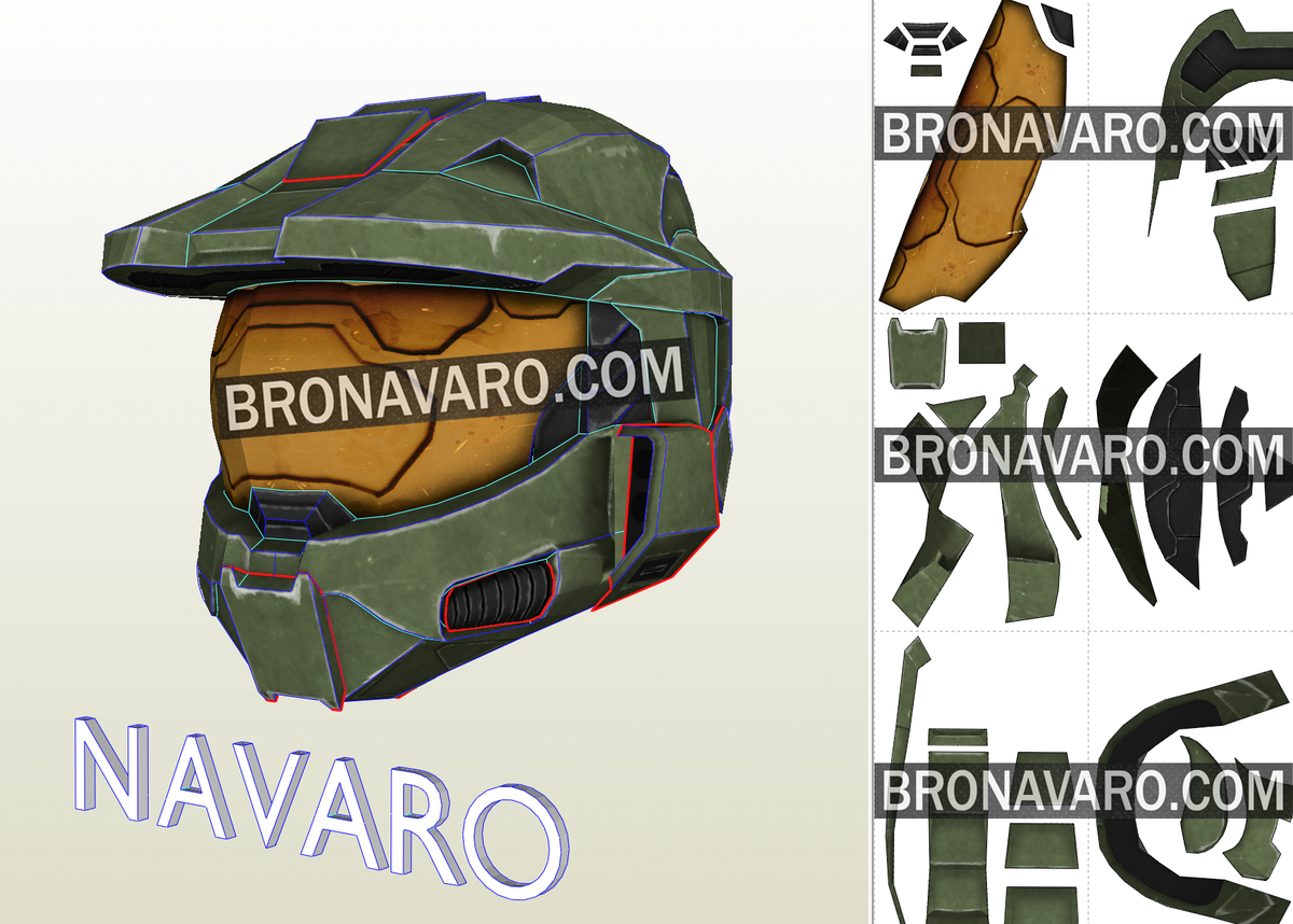 Master Chief Helmet (Foam Template)  Halo 3 Spartan Helmet Pepakura –  NAVARO