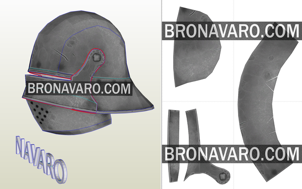 Load image into Gallery viewer, Medieval German Sallet Helmet Template