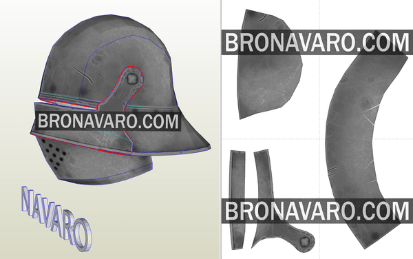 Load image into Gallery viewer, Medieval German Sallet Helmet Template