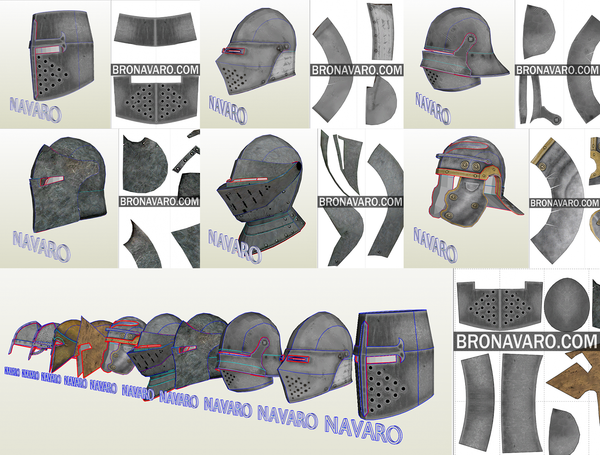 Load image into Gallery viewer, Medieval Helmets eva foam template