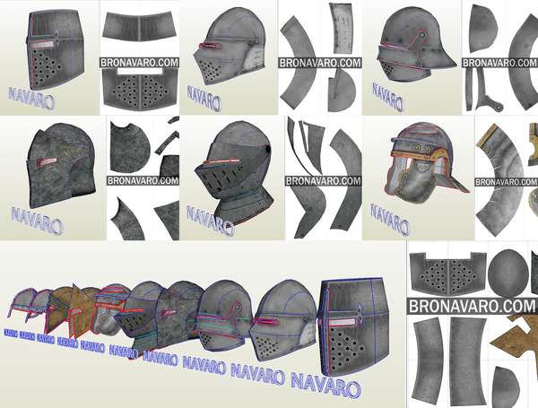 Load image into Gallery viewer, Medieval Helmets eva foam template